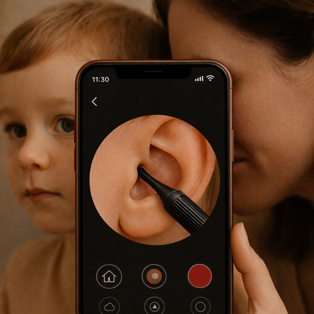 OtoCare® Cuidado auditivo inteligente - Otoscopio Limpiador Oidos Luz Camara Hd
