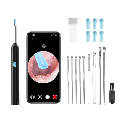 OtoCare®  Cuidado auditivo inteligente - Otoscopio Limpiador Oidos Luz Camara Hd