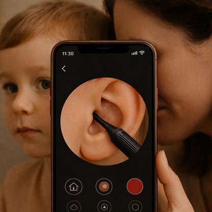 OtoCare®  Cuidado auditivo inteligente - Otoscopio Limpiador Oidos Luz Camara Hd